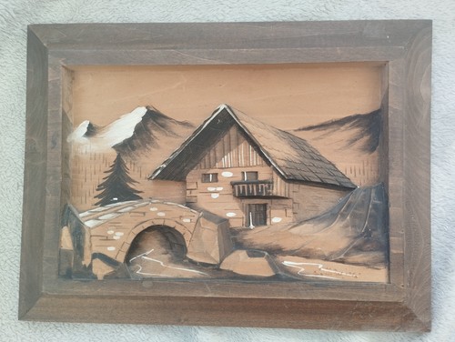 Ancien tableau bois - tableau, en