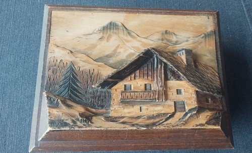 Ancienne boîte bois - en, massif